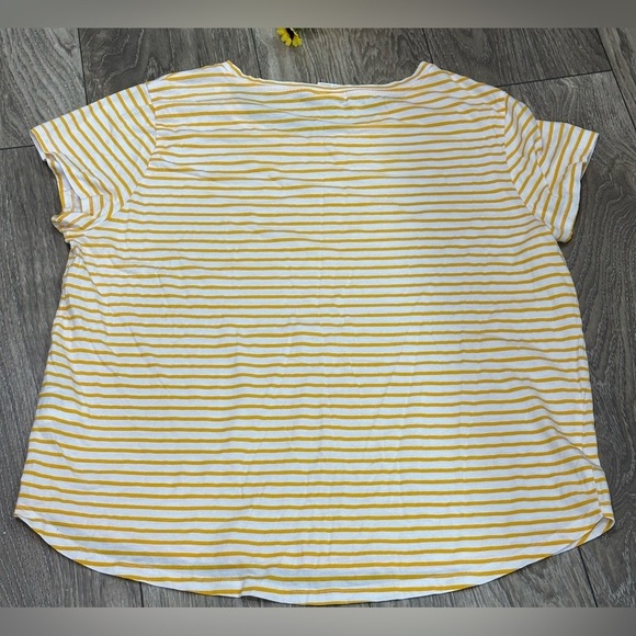 H&M Yellow & White Stripe T-Shirt - Size XL 🍋 - Picture 3 of 8